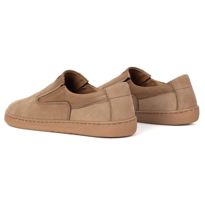 Buty BAREFOOT skórzane czarne męskie 75KZ jasny brąz