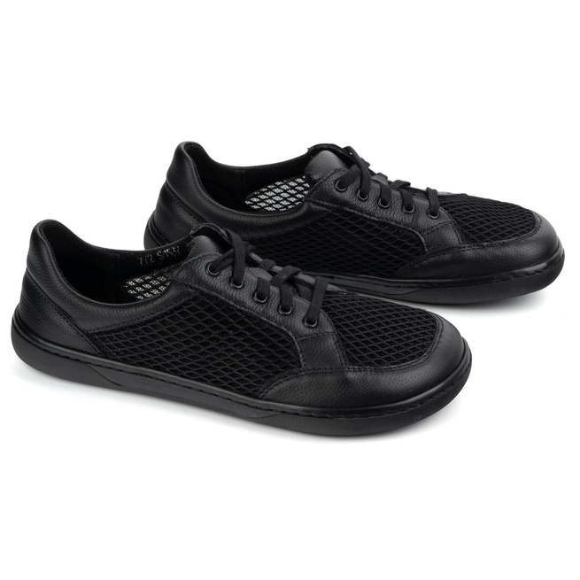 Dámská minimalistická kožená obuv barefoot 0772SW černá