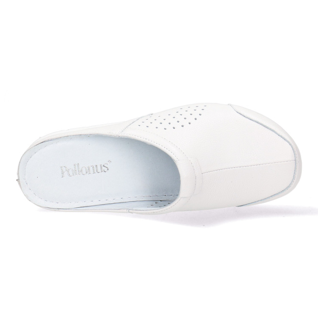 Dámské kožené žabky Pollonus white 5-1401-018