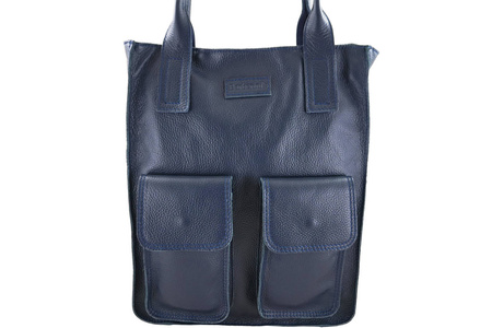 Torba shopper bag do pracy - Granatowa 