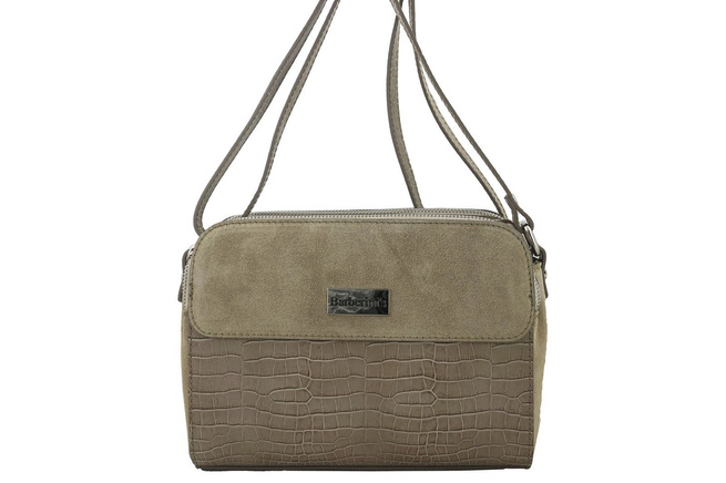 Stylowa torebka crossbody trzykomorowa - Beżowa