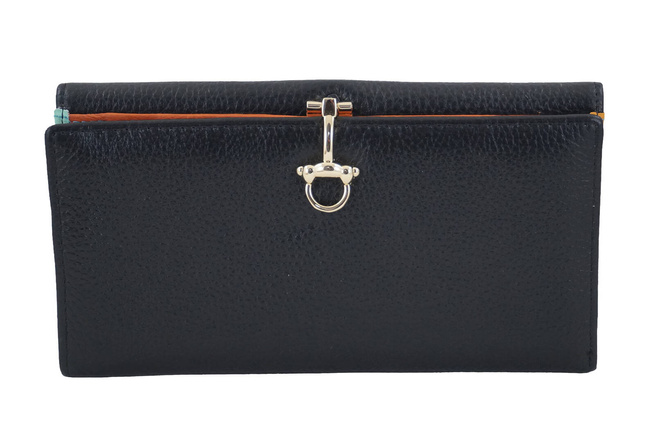 Velká peněženka se zlatým zapínáním - černá