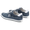Buty męskie casual sznurowane POLBUT skórzane 1801 granat z białym