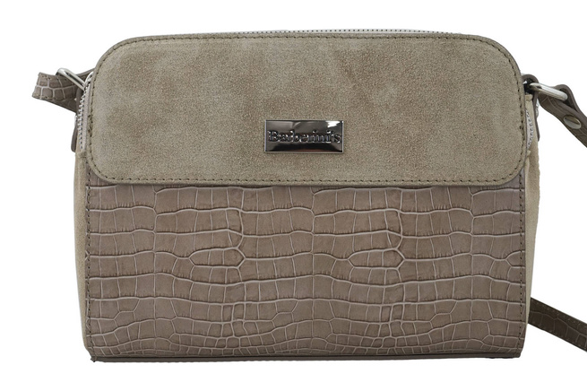 Stylowa torebka crossbody trzykomorowa - Beżowa