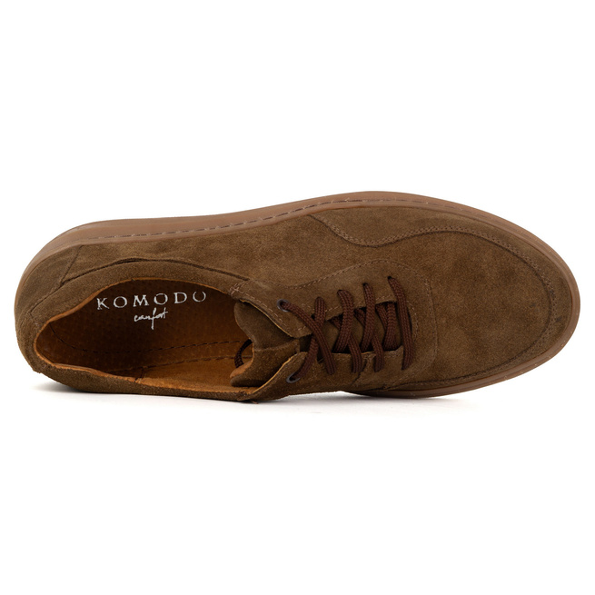 Buty męskie KOMODO 918K skórzane casual zamszowe brązowe