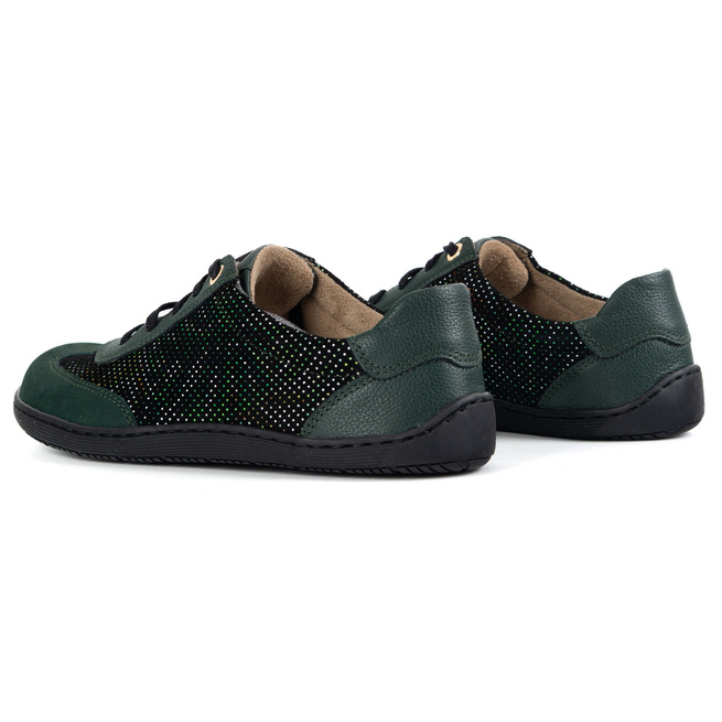 Buty BAREFOOT damskie skórzane minimalistyczne 1287 zielone