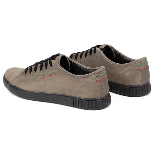 Polbut Kožené tenisky Pánské boty Model 2129 grey