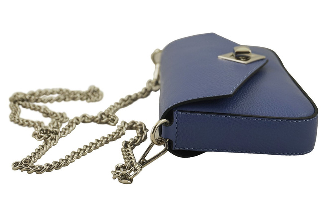 Malá kožená společenská kabelka - Pistácie