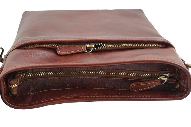 Pánská italská kožená taška - Barberini's - hnědá