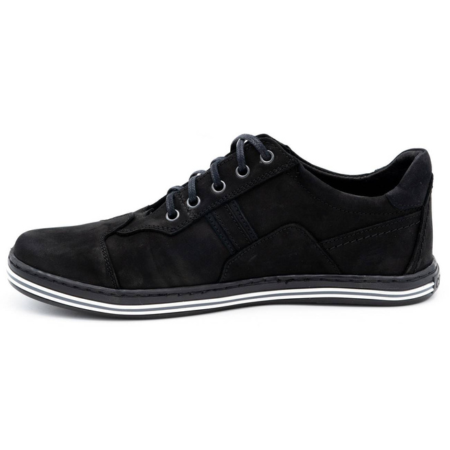 Pánská volnočasová obuv 1801 black nubuck
