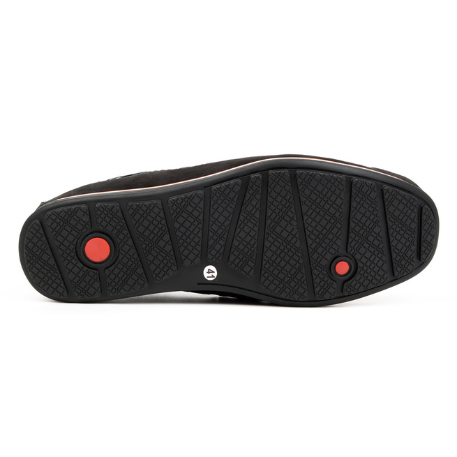 Pánské kožené mokasíny 920K black nubuck