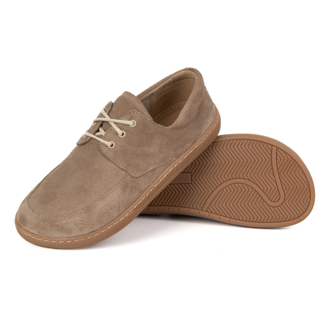 Barefoot mokasíny 0797W - Polské kožené šněrovací boty