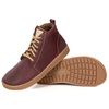 Buty damskie zimowe barefoot skórzane Z-B04 bordowe