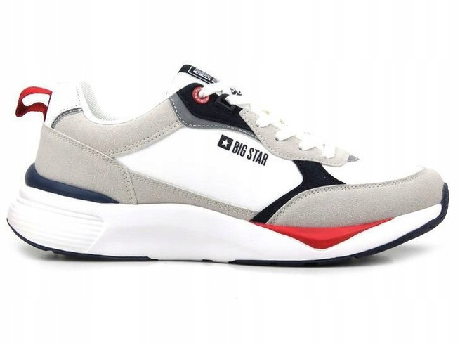 Buty męskie sportowe półbuty memory foam Big Star LL174235 białe