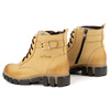 Dámské zateplené kožené boty 373BB beige