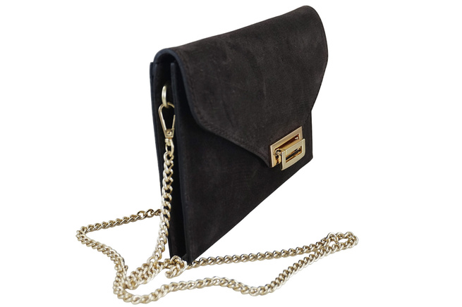 Stylová semišová kabelka Barberinis - Hnědá tmavá