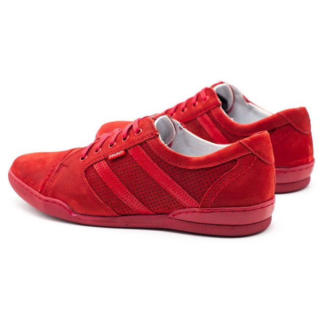 Pánská ležérní obuv R3 Perforace červená