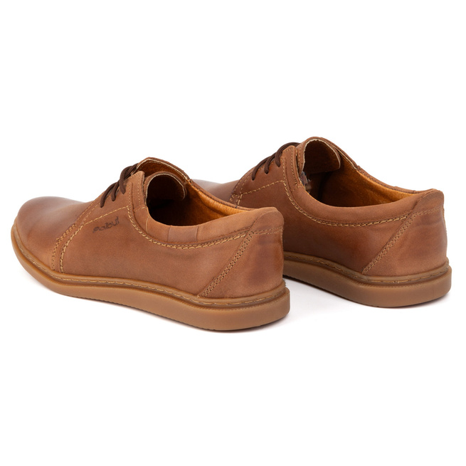 Buty męskie skórzane casual 2131 POLBUT camel