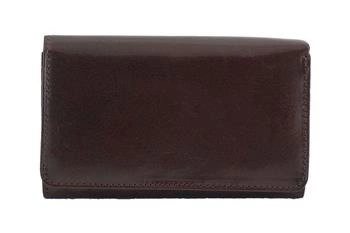 Klasyczny portfel damski skórzany - Brązowy ciemny