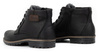 Buty męskie trzewiki zimowe skóra J35S czarne z brązem
