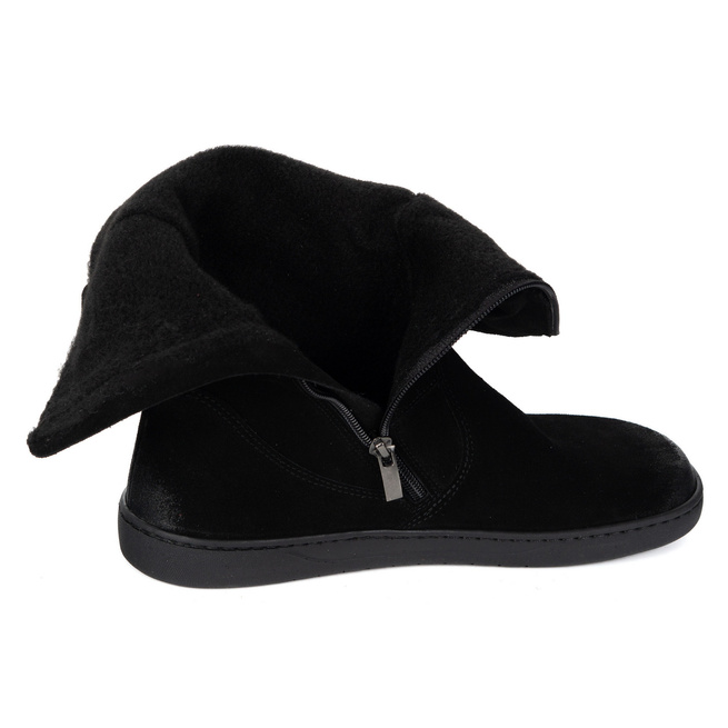BAREFOOT dámské zateplené kožené boty Freja Polish black