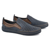 Mokasyny męskie ażurowe na lato 590MP granatowe