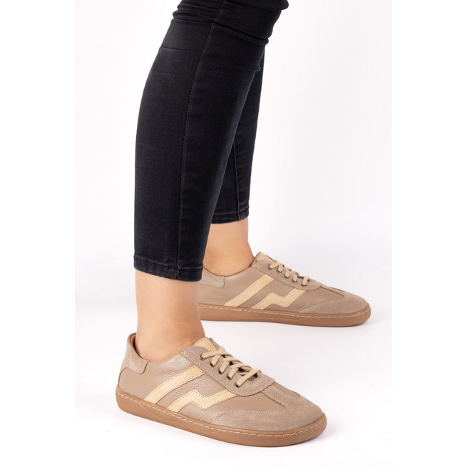 Buty barefoot damskie skórzane Olivier Eliza ciemny beż