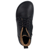 Damskie buty barefoot zimowe skórzane ZB04 ocieplane obuwie minimalistyczne czarne fala