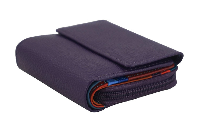Kožená peněženka pro mládež - fialová