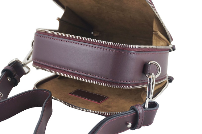 Listonoszka CROCO z szerokim paskiem - Beżowa ciemna