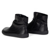 Damskie buty barefoot sztyblety z zamkiem ocieplane 1297 czarne