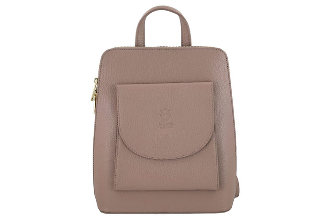 Plecak skórzany / listonoszka - Casual 2w1 - Czerwony