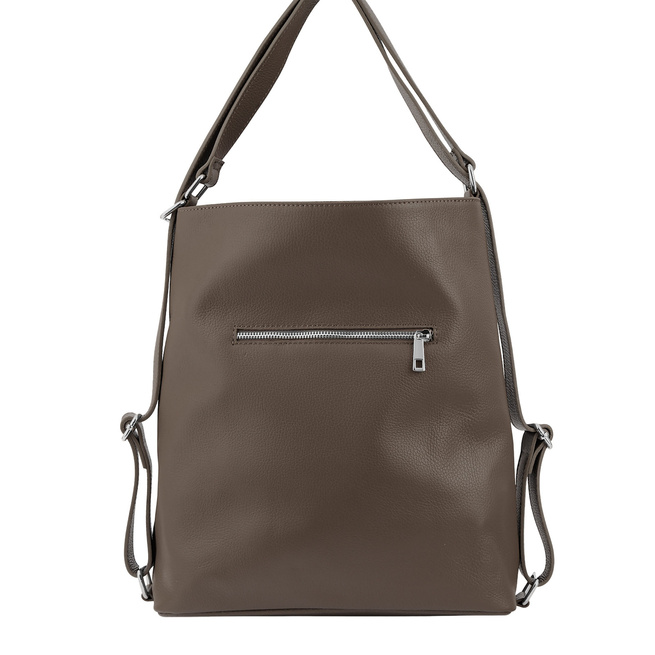 Semišová kabelka do ruky - tmavě béžová