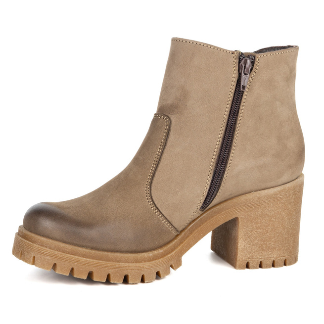 Olivier Peyton - kožené boty se stabilním podpatkem 6,5 cm Polská obuv přírodní kůže