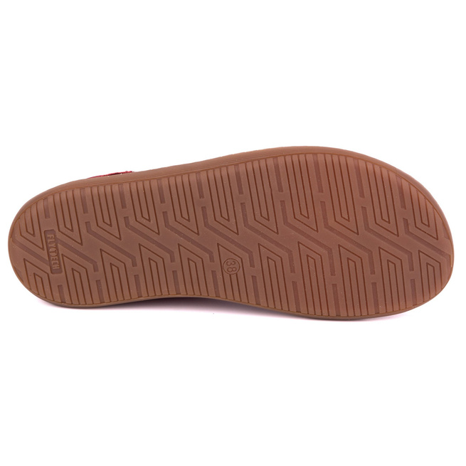 BAREFOOT Dámská minimalistická kožená obuv 1082 maroon nubuk