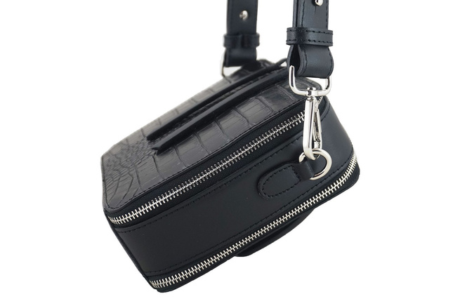 Poštovní schránka CROCO se širokým popruhem - tmavě béžová