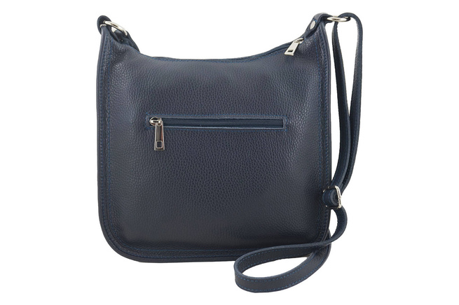 Pohodlná kožená poštovní taška - námořnická modř