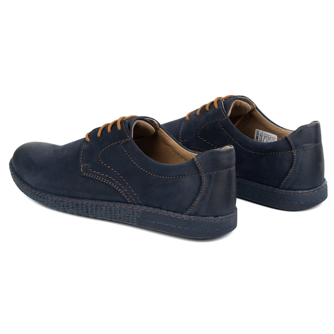 Buty męskie skórzane Casual 933/2 granatowe