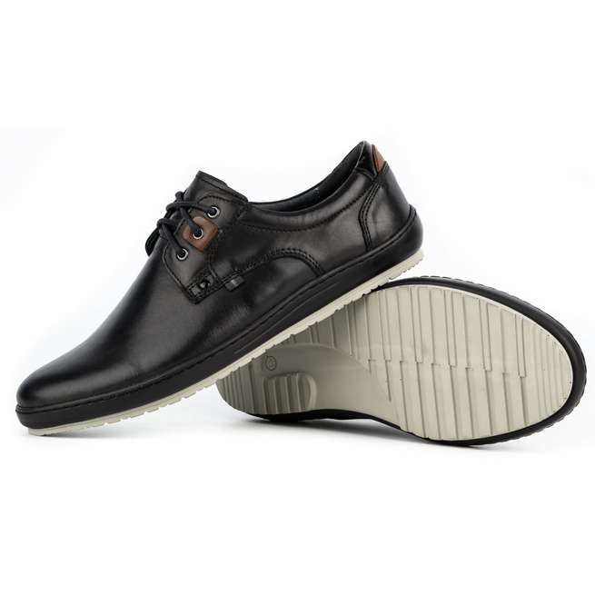 Pánská kožená obuv 24KAM černá