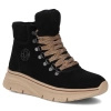 Dámské kožené boty DBT7290 BK black nubuk s platformou