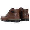 Męskie buty zimowe trzewiki skórzane J35S brązowe