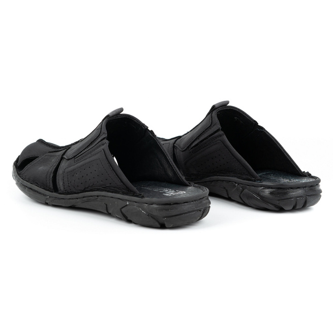 Pánské kožené žabky 312 black