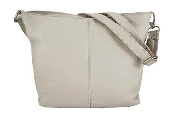 Listonoszka damska skórzana - Barberini's - Beżowe jasne