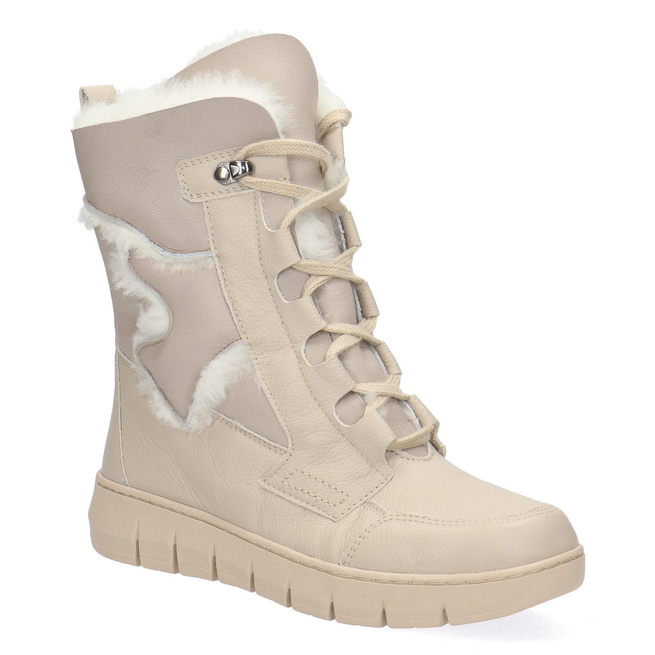 Dámské sněhové boty Beige natural ram Pollonus 5-1674-002