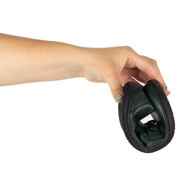 Barefoot damskie mokasyny skórzane minimalistyczne 1288AR zielone