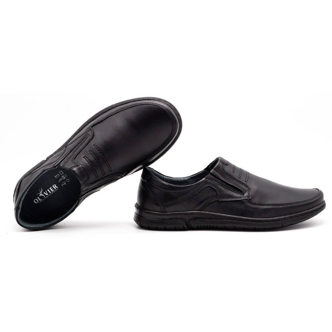 Buty męskie slip-on 7053 czarne