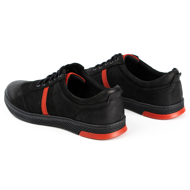 Pánská kožená obuv pro volný čas 521/2 černá