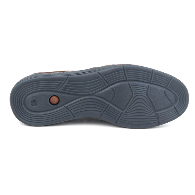 Mokasyny męskie ażurowe na lato 590MP granatowe