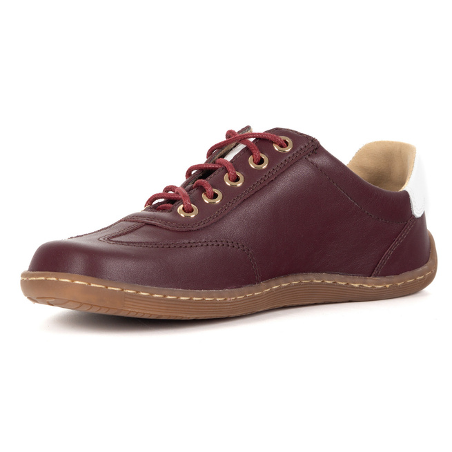 Buty BAREFOOT damskie skórzane minimalistyczne 1287 bordowe
