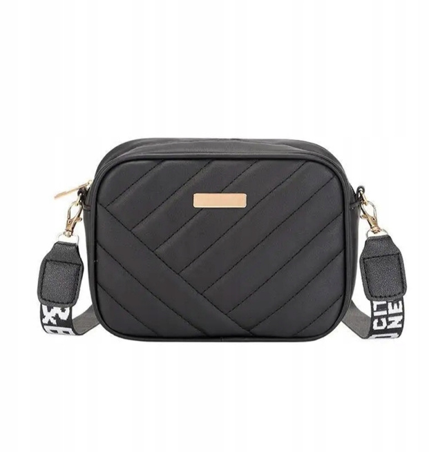 Dámská městská taška malá kosočtvercová taška přes rameno černá